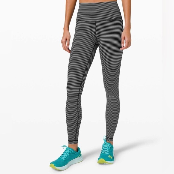 lululemon athletica Pants - Lululemon Wunder Under High-Rise Tight 28" *Luxtreme Hype Stripe Black W…​